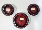 Set Of 3 Carved Rosewood  Display Stands Vintage Chinese Two 2 75    One 3 25 