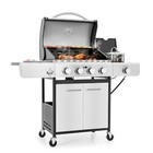 4 Burner   Side Burner Propane Gas Grill Outdoor Cooking Stainless Steel Bbq