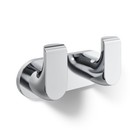 Double Robe Hook  Polished Chrome  Stylish Bathroom Accessory  Space-saving Desi