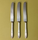 3 Vintage Oneida Community Grosvenor  Silver Plated Dinner Knives 1921