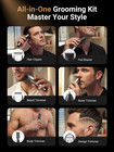 Beard Trimmer For Men  Professional Barber Hair Clippers - 12-in-1 Cordless Groo