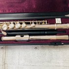 Yamaha Yfl-221 Flute Japan Late Model Covered Keys C Foot Hard Case Bag Used