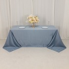 Dusty Blue 90x132  Rectangle Lamour Satin Tablecloth Wedding Party Home Banquet