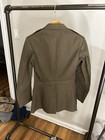 Vintage Army Military Dress Jacket-worsted Wool-khaki-brass Button-size 36l