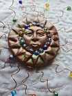Vintage Linda   orey Signed Metal Sun Star Face Ornate 4x4x1  Unusual 