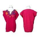 Mexican Hand Embroidered Women s Blouse Peasant Top Pink Etnic Sleeveless M l