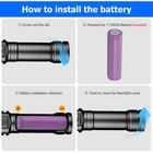 500000 Lumens Tactical Gun Flashlight Picatinny Rail Mount For Hunting Shooting