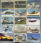 Vtg Aircraft Postcards Lot Of 40  Wwii Us Navy Air Force Fighter Planes Comic