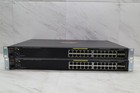 2 Lot Hp Aruba 2530-24g Poe  J9773a 24-port Gigabit Network Switch W  Rack Ears
