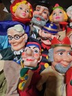 Vintage 1970s Mr  Rogers Neighborhood Rubber Head Hand Puppets Set Of 11 