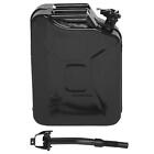20l Jerry Can Oil Can Steel Gas Tank 5 Gallon With Extension Spout Neck Black