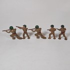 Lot Of 5 Vintage Barclay Manoil Pod Foot Soldiers Cast Metal Toy