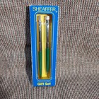 Vtg  Sheaffer Stylist Green   Chrome Ballpoint Pen   Pencil Set New