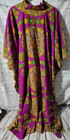 Women   s Purple African Inspired Print Dashiki Kaftan Maxi Dress Belted Boho