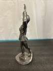 Pewter Female Figure Skater Figurine  Signed Ricker 1987  192 Usa
