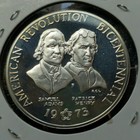 1973 Gem Bu Proof Us American Revolution Bicentennial Silver Medal Token