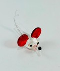 Vintage Hand Blown Glass Art Mouse Rat Miniature Figurine