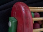 Vintage Playskool Wooden Push pull Toy With Wooden Balls 1950s Missing Handle