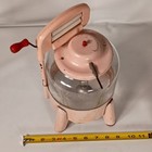 Vintage C g  Wood Co Child   s Toy Washing Machine Glass Pink Metal Hand Crank Usa