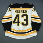 2018-19 Danton Heinen  Boston Bruins Game Used Worn Nhl Hockey Jersey Meigray