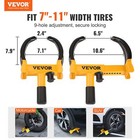 Wheel Lock 2 Pcs Universal Wheel Clamp Lock Adjustable Trailer Lock Wheel Clamp