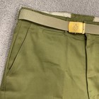 Boy Scouts Of America Pants Men 32w 30l Olive Green Uniform Trousers Belted
