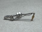 Vintage Avon Silver Tone Fishing Rod With Gold Fish Dangle Tac Lapel Hat Pin