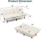 Futon Sofa Bed  Chenille Futon Couch With Adjustable Barest