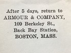 1934   Armour   Company   Boston  Mass  Advertising Cover sc  707  washington   