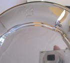 Ssmc Guilloche Sterling Silver Cigar Ashtray s  6 Inches 1920s  b  Monogram