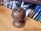 Nice Vintage 1875   Enterprise Mfg  Co  Gold Cast Iron  Globe  Bank