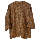 Vintage Monterey Bay Women s Jacket Size 12 Paisley Print Button Front Career