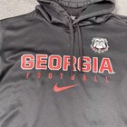 Georgia Bulldogs Hoodie Sweatshirt Mens Xl Black Ncaa Football Nike Dri Fit