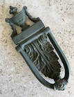 9  Antique C 1880 Victorian Bronze Torchiere Architectural Salvage Doorknocker