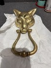 Brass Fox Design Vintage Retro Gold Door Knocker