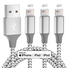 Iphone Charger 3pack 10ft Apple Mfi Certified Long Lightning Cable Grey White