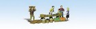 Woodland Scenics A1896 Ho Farmers Market Set   set Of 14 