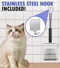 Cat Litter Scoop  Solid And Durable Kitty Metal Scooper  Stainless Steel New