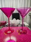 Dragon Glassware X Barbie Martini Glasses Pink Magenta Set Of 2