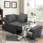 Convertible Sofa Bed 4-in-1 Sofa Bed 3 Seats Futon Sofa Linen Sleeper Bed Couch   