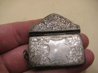 Chester 1911 Sterling Silver Double Stamp Holder With Ornate Engraved Foliate