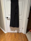 David   s Bridal Black Full Length Bridesmaid Dress Halter Neck