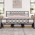 Twin Full Queen King Metal Platform Bed Frame W headboard Footboard