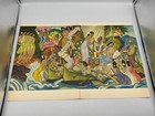 S s  Lurline 1957 Eugene Savage Lithograph Dinner Menu Name Aloha   universal Word
