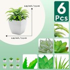 6pcs Mini Artificial Succulents In Pot  Fake Potted Succulent Plant