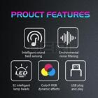 2x Car Atmosphere Strip Light Bar Led Rgb Music Sync Sound Control Rhythm Lamp