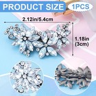 Rhinestone Flower Hair Clip  Sparkle Silver Bridal Hair Barrette  Elegant Cry   