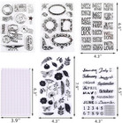 Scrapbook Stamps Set  Clear Acrylic Stamping Blocks Silicone Stamps For Card Mak