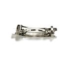 6 Vintage Stamped  made In France  Silver Plated 50mm  Hair Clip Barrettes 1206