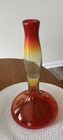 Rare Blenko Signed Etched Decanter Amberina Mcm wayne Husted Design Genie 18   